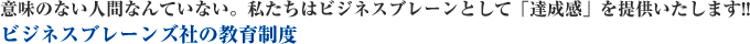 ビジネスブレーンズ社の教育制度